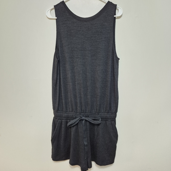 Wilfred Free Women’s Black Knit Sleeveless Casual Lounge Romper – Size Medium - Picture 2 of 6